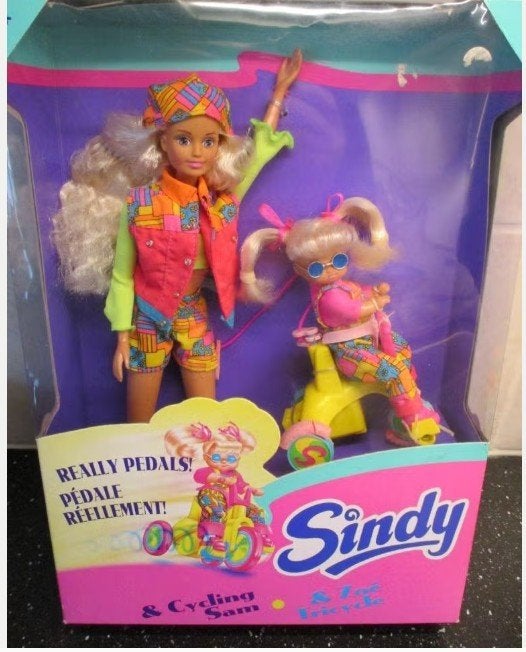 1996 SINDY&CYCLING SAM NIEUW in doos, Verzenden, Nieuw, Fashion Doll