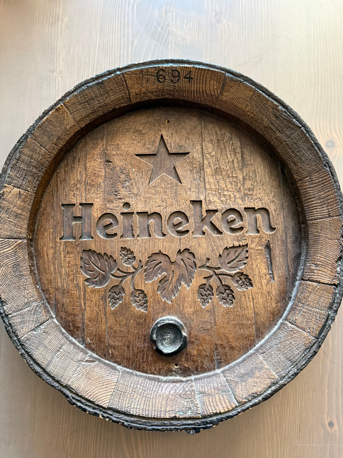 Heineken biervat decoratie - Uniek wandobject, Ophalen of Verzenden