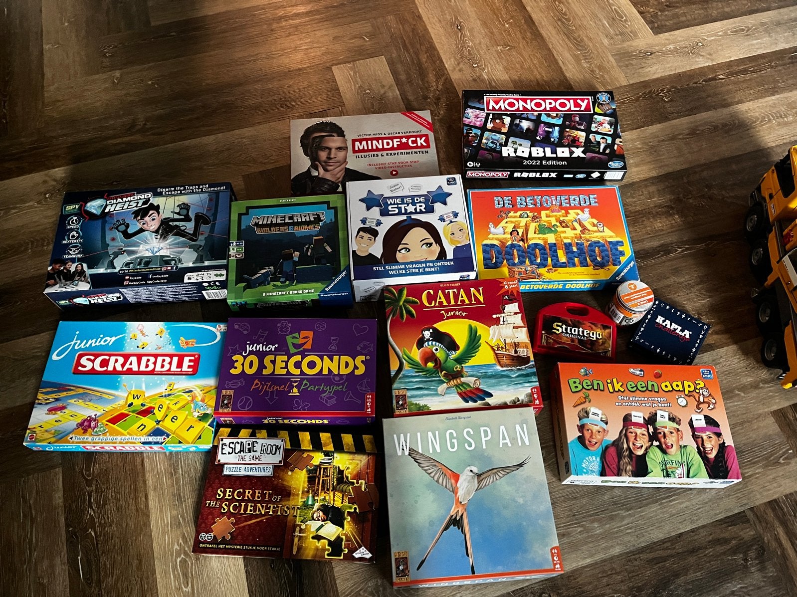 Diverse bordspellen: Mincraft, Catan, Monopoly, doolhof, Een of twee spelers, Ophalen of Verzenden, Gebruikt