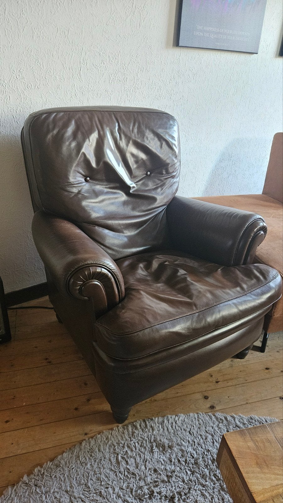 2x Poltrona Frau fauteuils - Echt leder, Ophalen, Gebruikt, Leer