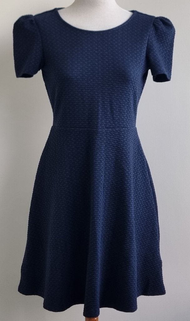 Esprit marine blauw stretchy jurkje mt. S NIEUW, Blauw, Nieuw, Ophalen of Verzenden, Maat 36 (S)