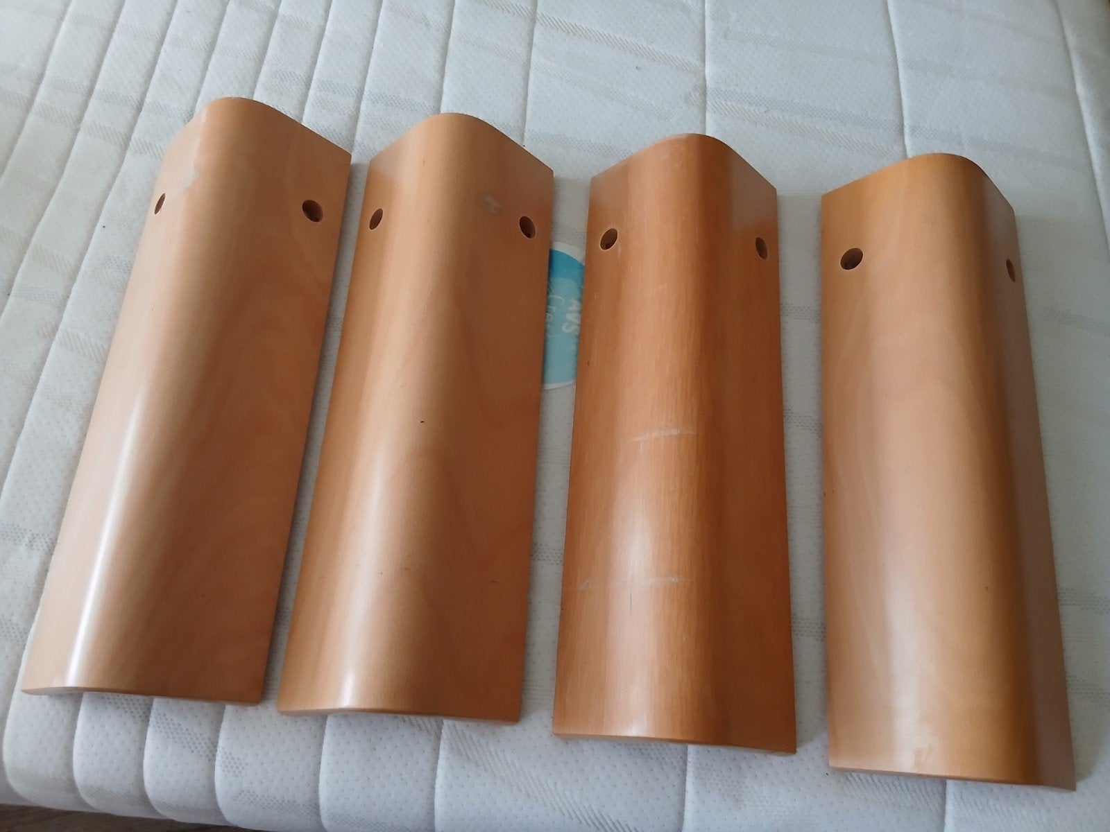 Auping poten senior 48 cm beuken, Ophalen of Verzenden, Gebruikt, Rechthoekig