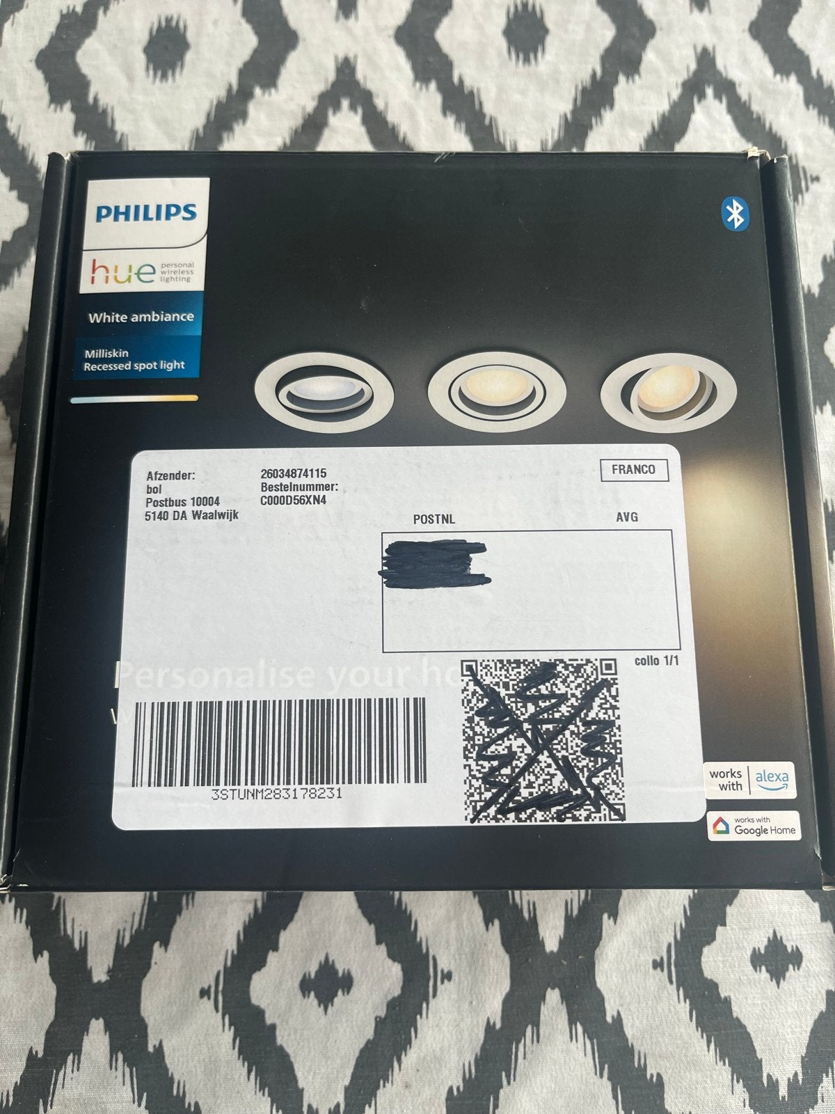 Philips Hue Milliskin Inbouwspot White Ambiance.  (1 stuks), Dimbaar, Nieuw, Overige fittingen, Ophalen of Verzenden