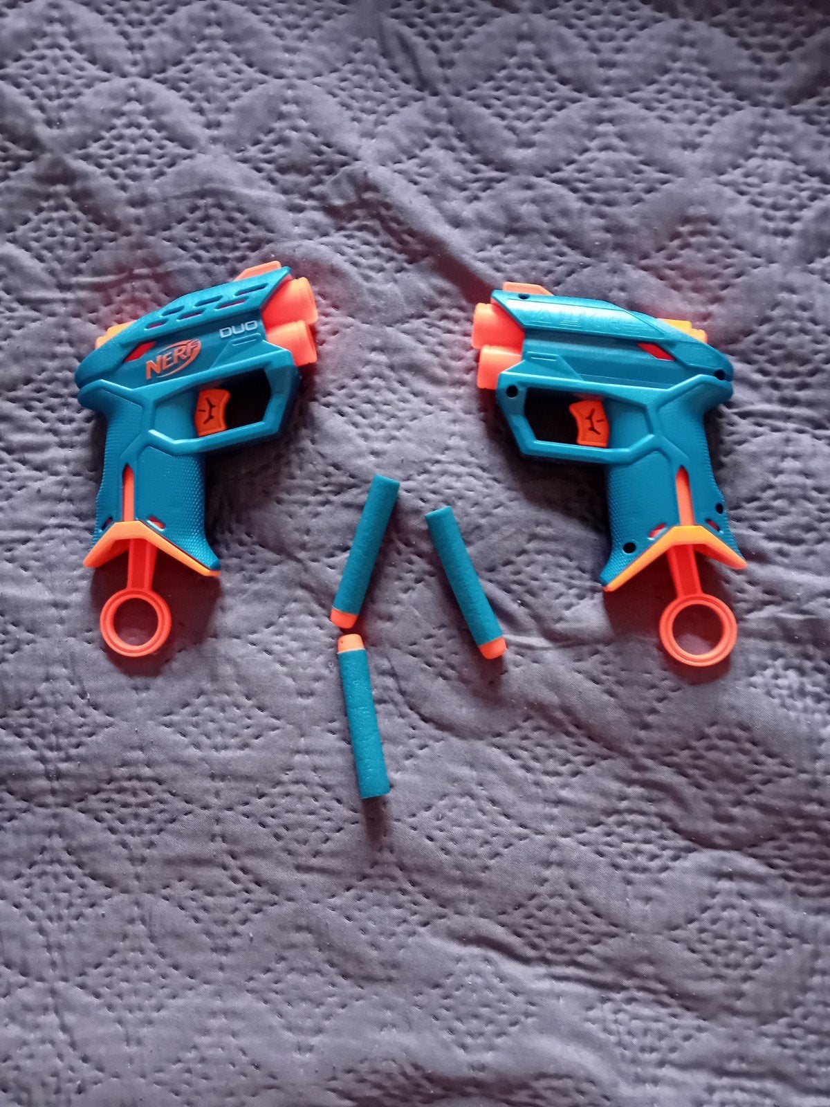 2x Nerf Duo Pistool met 3 Patronen -, Ophalen of Verzenden, Zo goed als nieuw, Jongen of Meisje
