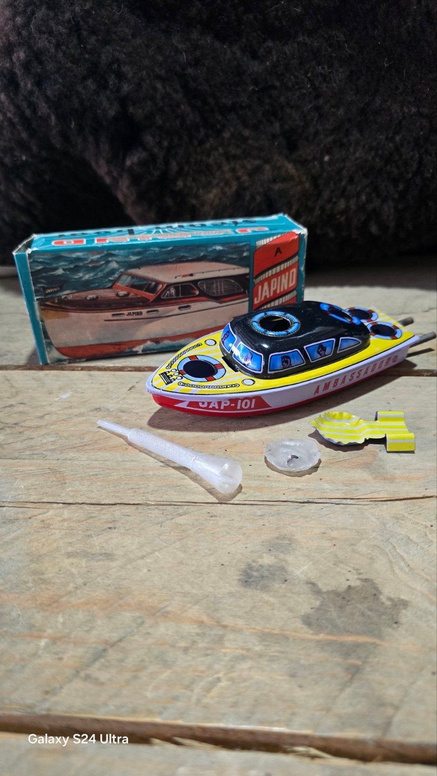 44a > Blikken Bootje Antieke., Ophalen of Verzenden