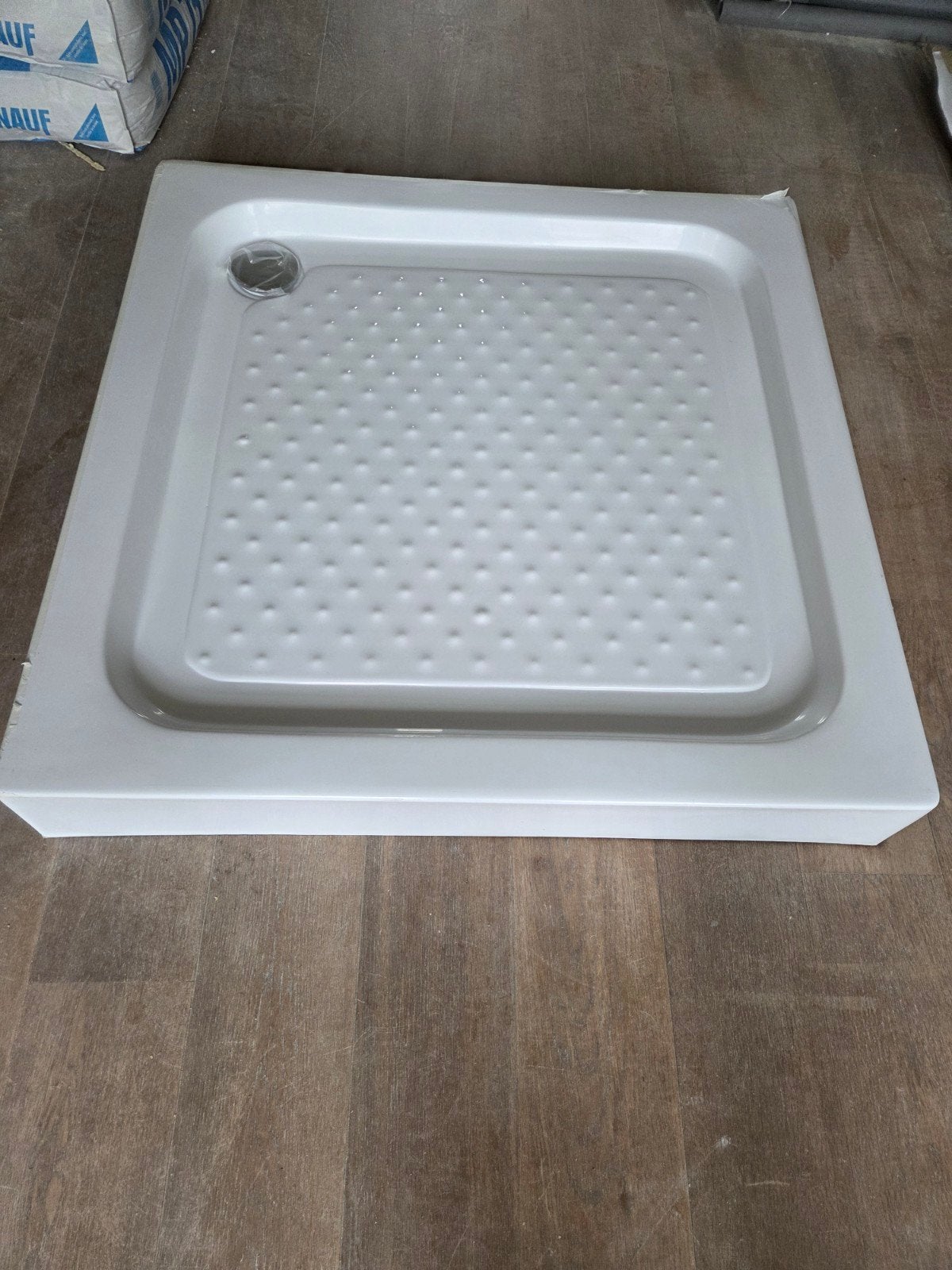 Nieuwe opbouw douchebak 90x90x15cm wit met sifon, Ophalen, Nieuw, Douche