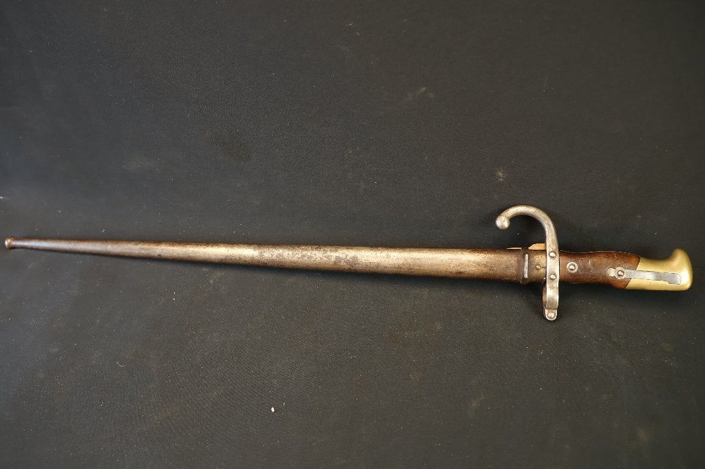 WO1 Franse M1874 Gras bajonet met schede, Ophalen of Verzenden, Landmacht, Overige gebieden, Mes of Dolk