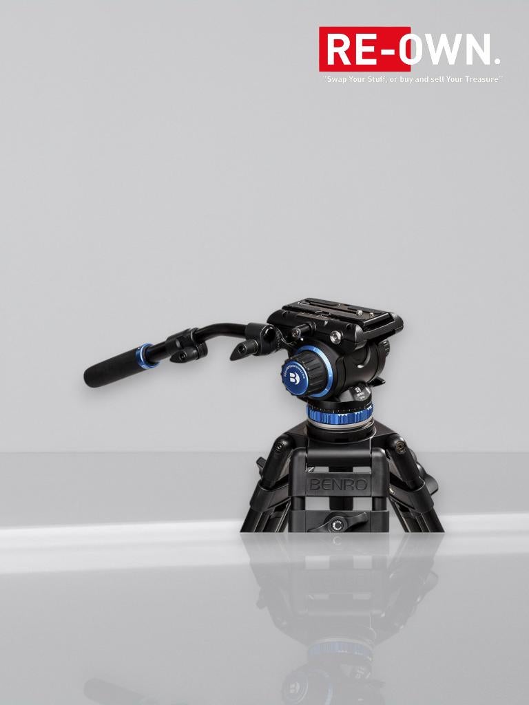 Benro S6pro videokop + handle (topstaat+ doos + garantie), Bentro, ., Overige typen, Ophalen of Verzenden