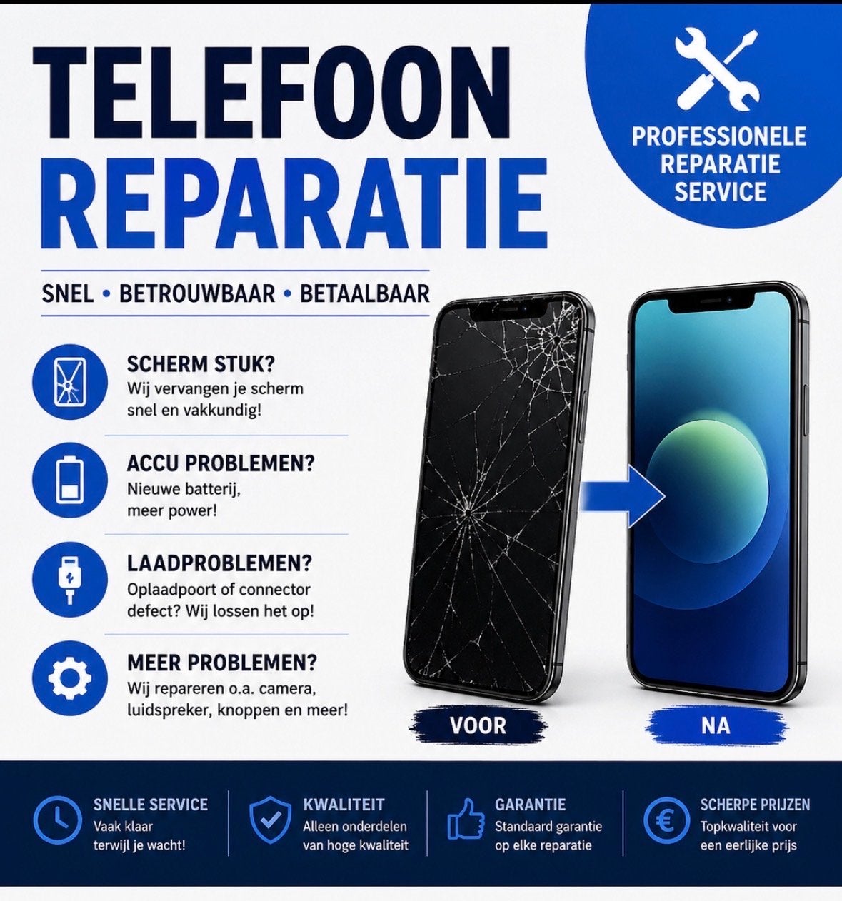 Mobiele telefoons reparatie Leeuwarden, Ophalen of Verzenden