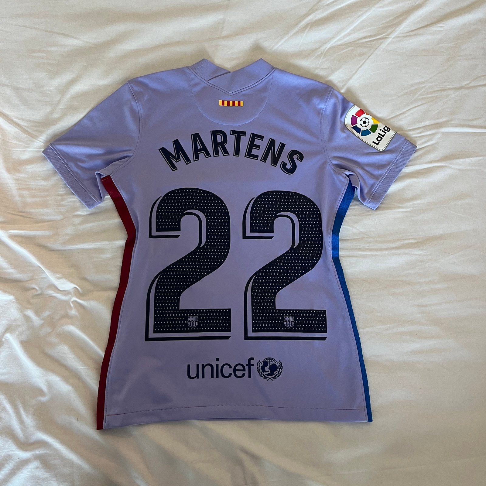 FC Barcelona Lieke Martens shirt Lila Nike Officieel, Ophalen of Verzenden, Zo goed als nieuw, Maat 46 (S) of kleiner, Paars