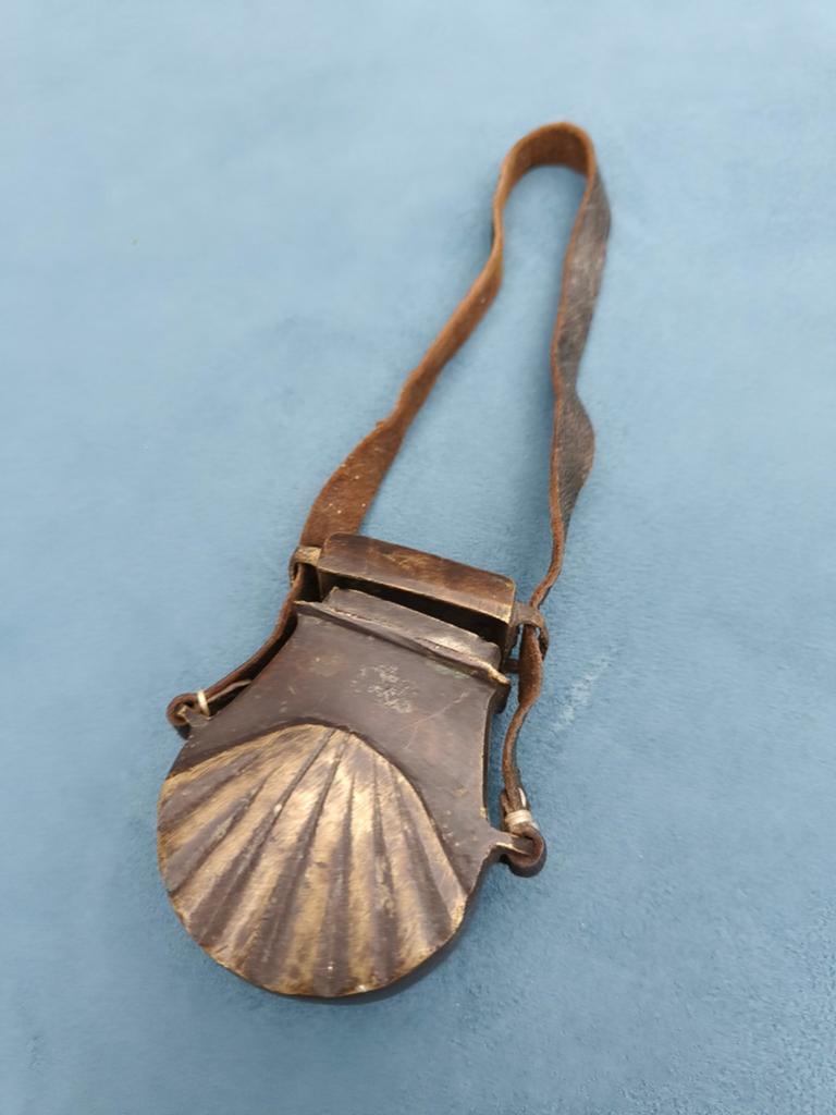 Oude bronzen Ottomaanse/Turkse kruitfles/kruithouder, Ophalen of Verzenden