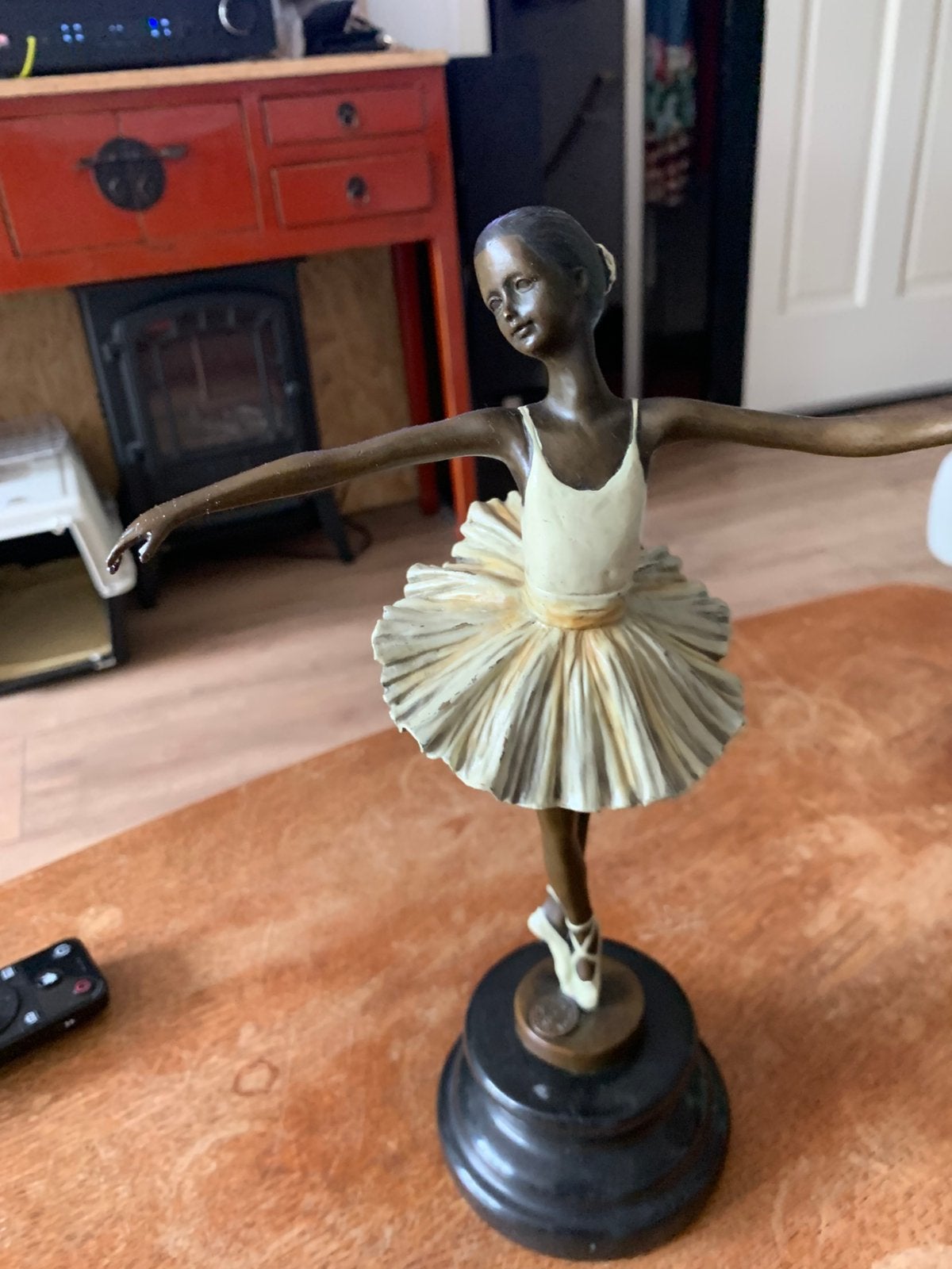 Zeer mooie massieve bronzen danseres 28 cm, Ophalen of Verzenden