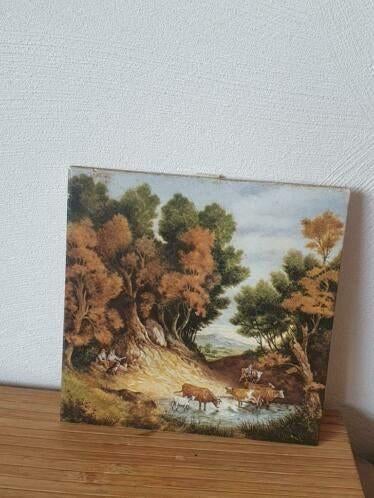 Wand tegel landschap johannes coenraad van hunnik,, Ophalen