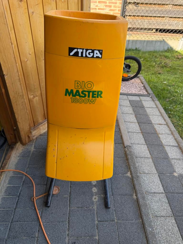 Stiga Bio Master 1800W Hakselaar - Elektrisch, Tuin en Terras, Hakselaars, Ophalen of Verzenden, Gebruikt, Elektrisch