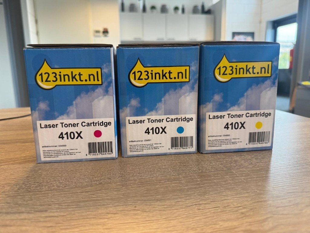 3x 123inkt 410 Laster toner Cartridge, Computers en Software, Ophalen of Verzenden, Nieuw, Toner, Hp