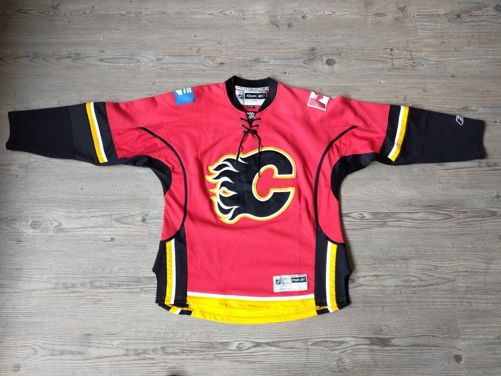 IJshockeyshirt Calgary Flames, Ophalen of Verzenden, Gebruikt, Kleding