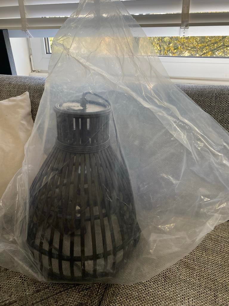 Nieuwe bamboe hanglamp, Huis en Inrichting, Woonaccessoires | Stolpen, Ophalen of Verzenden, Zo goed als nieuw