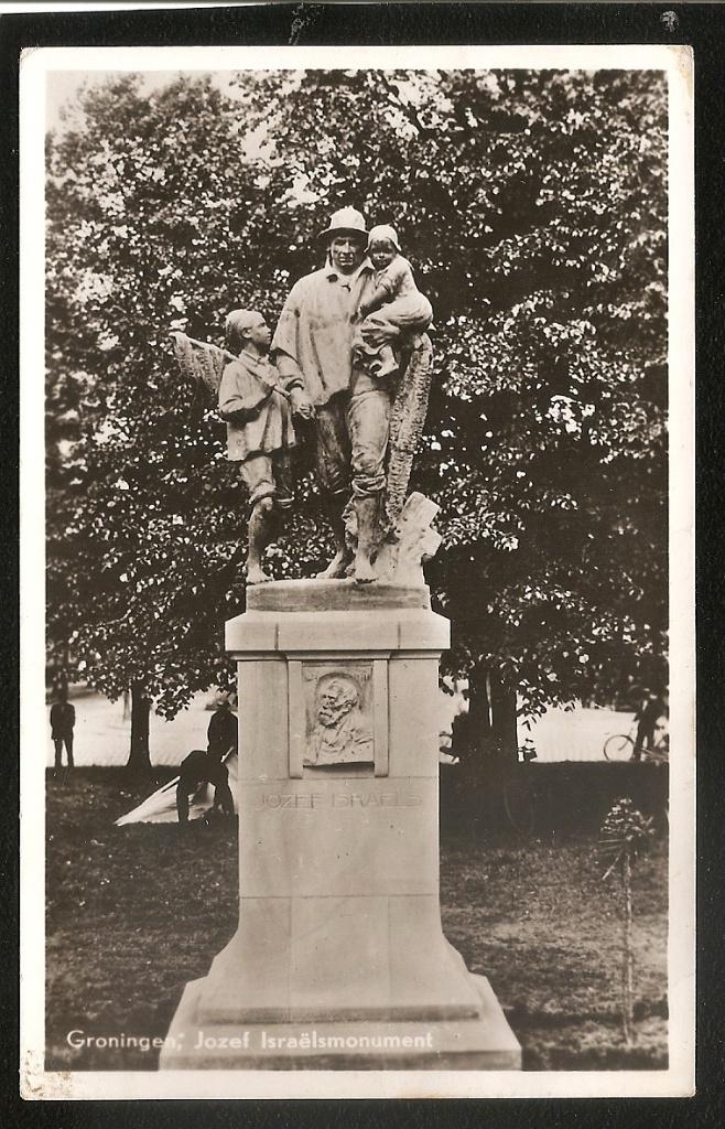 Groningen, Jozef Israëlsmonument, Verzamelen, Ansichtkaarten | Nederland, Ophalen of Verzenden, 1960 tot 1980, Ongelopen, Groningen