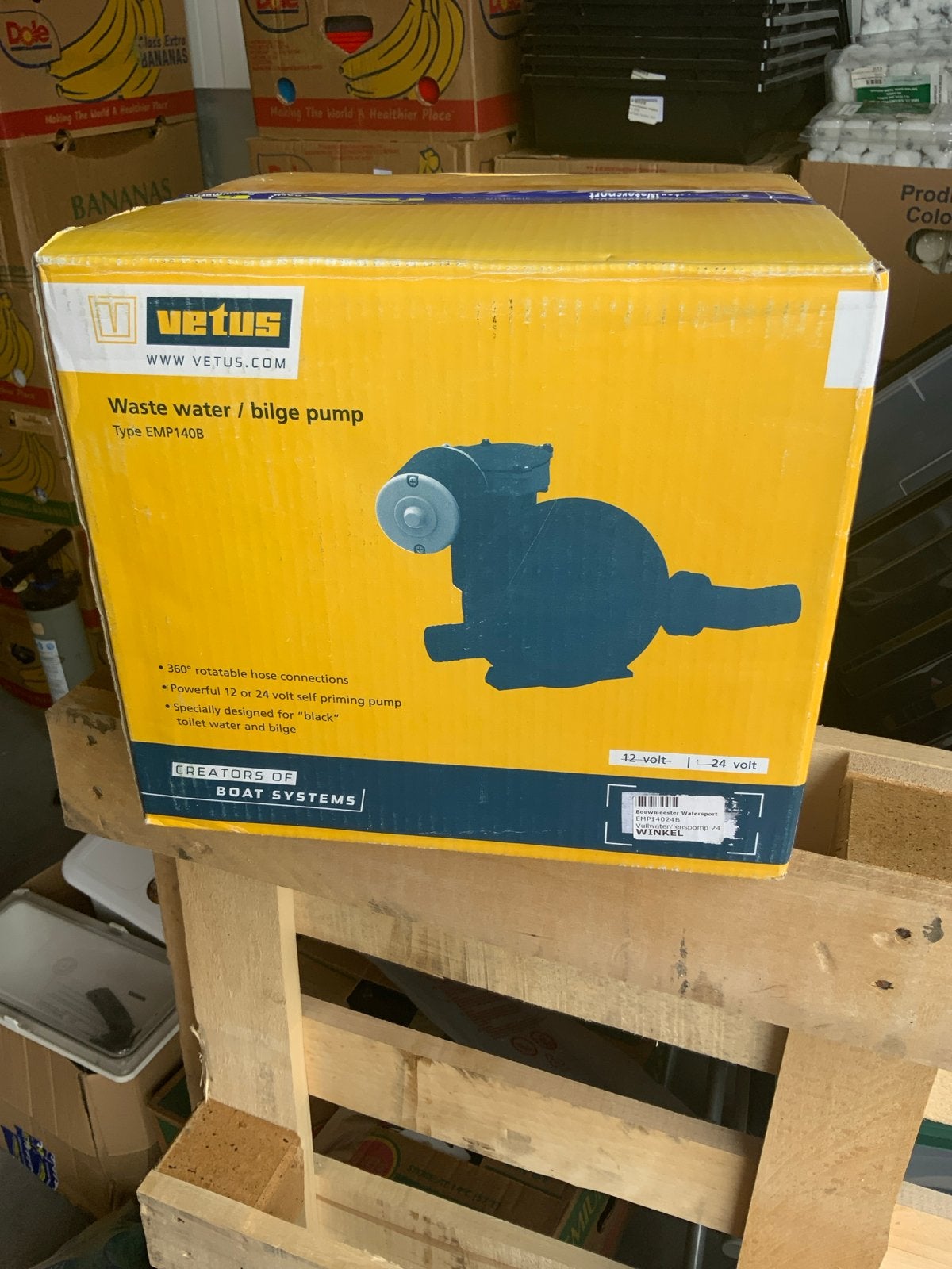 Vetus Vuilwater / Bilgepomp EMP140B - Nieuw in doos, Ophalen, Nieuw, Kombuis en Sanitair