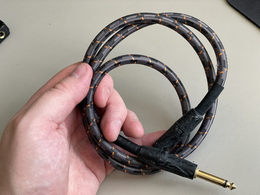2x Roland RIC-G3 Gold Series jackkabel 1m - gitaarkabel, Muziek en Instrumenten, Kabels en Stekkers, Ophalen of Verzenden, Gebruikt