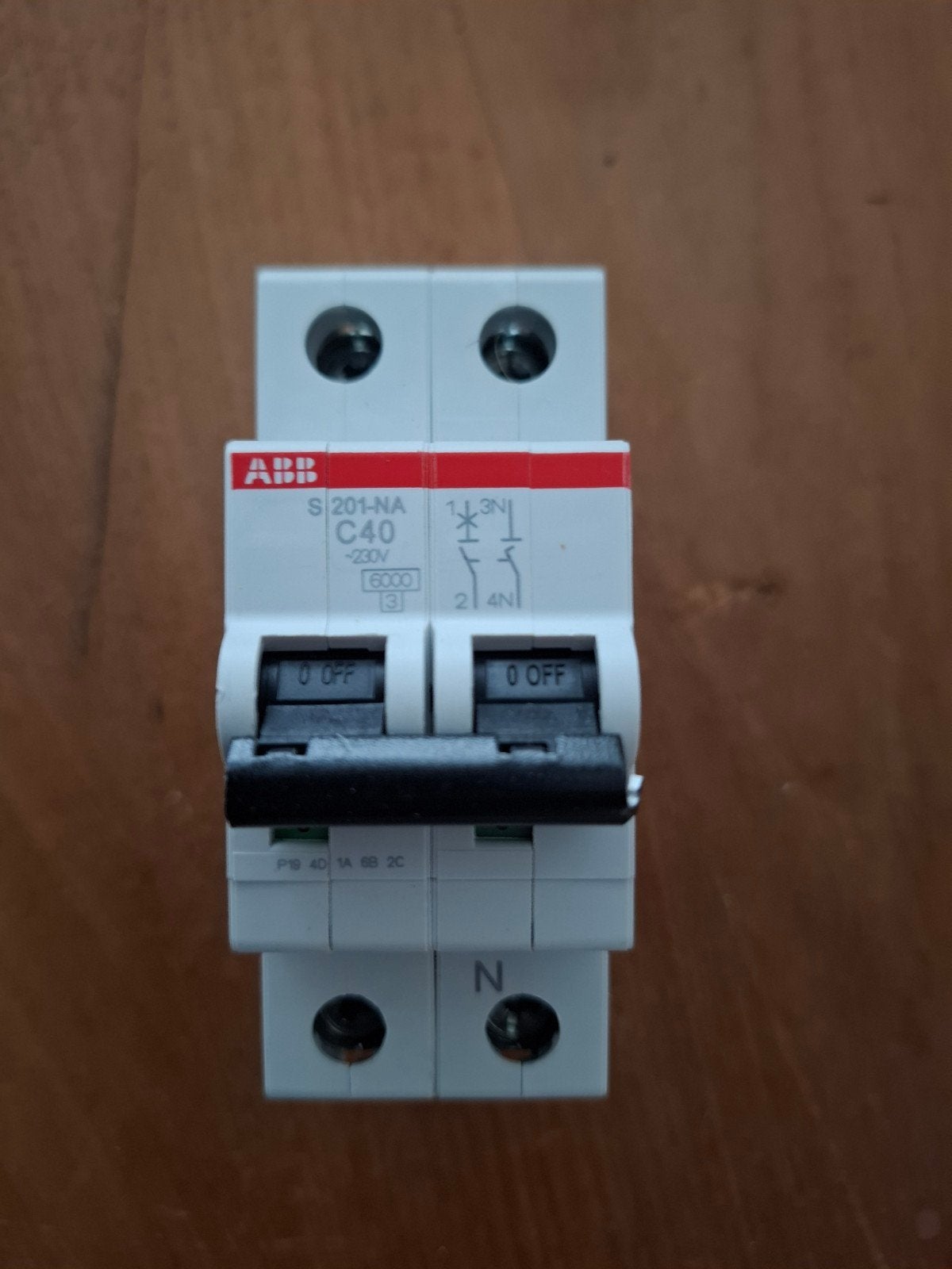 ABB S 201-NA C40 Aardlekautomaat - 230V, Ophalen, Zo goed als nieuw, ABB, Aardlekautomaat