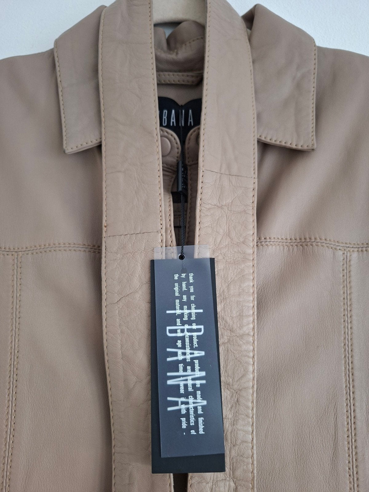 Ibana Leren Jurk Maat 38 Taupe, Ibana, Ophalen of Verzenden