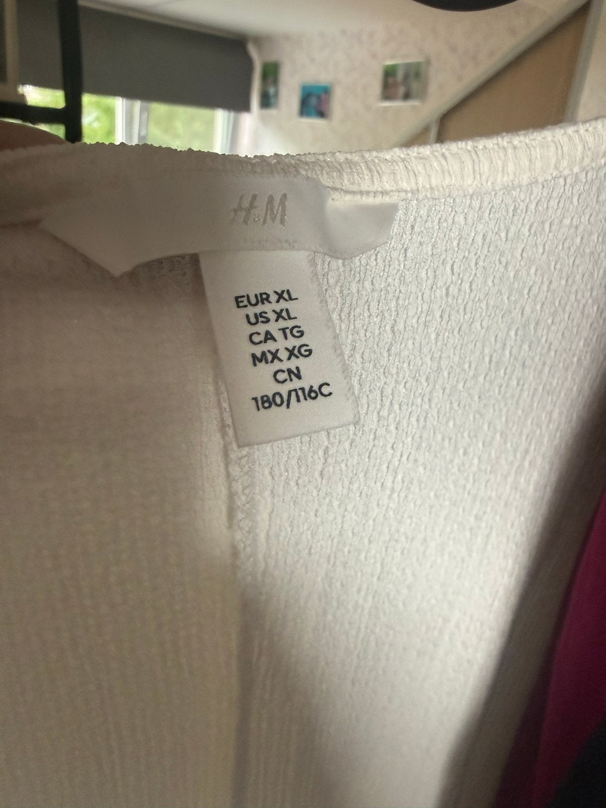 H&M Witte Overslagjurk Maat XL, Kleding | Dames, Jurken, Wit, Maat 46/48 (XL) of groter, Ophalen of Verzenden, Zo goed als nieuw