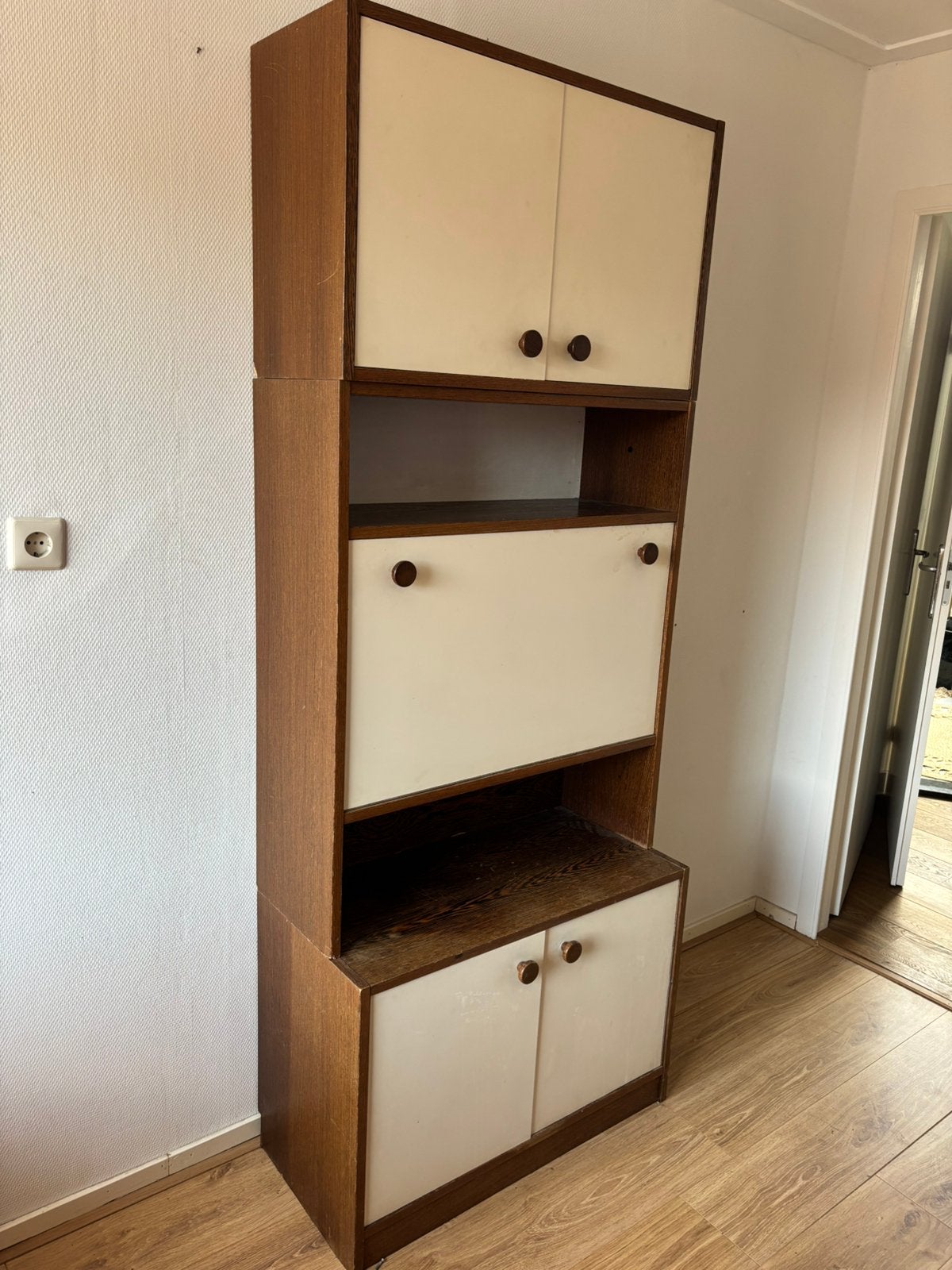 Vintage kast met secretaire bureau, Ophalen, Gebruikt