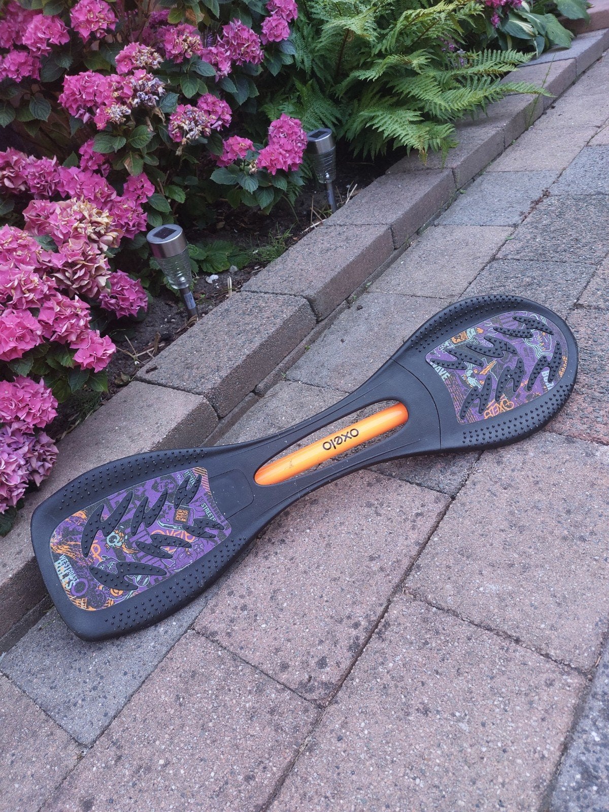 Oxelo Waveboard - Zwart met Oranje Wielen, Ophalen, Gebruikt, Waveboard