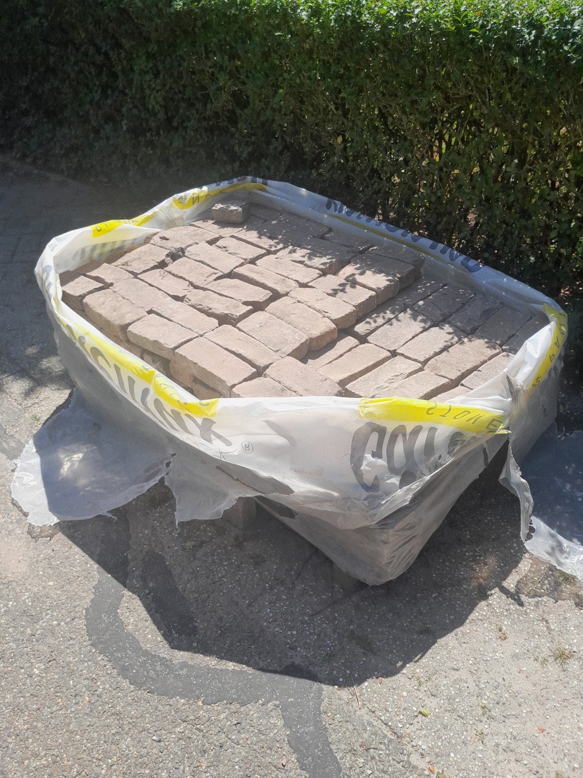 4 m2 gebakken waaltjes genuanceerd op pallet, Ophalen of Verzenden