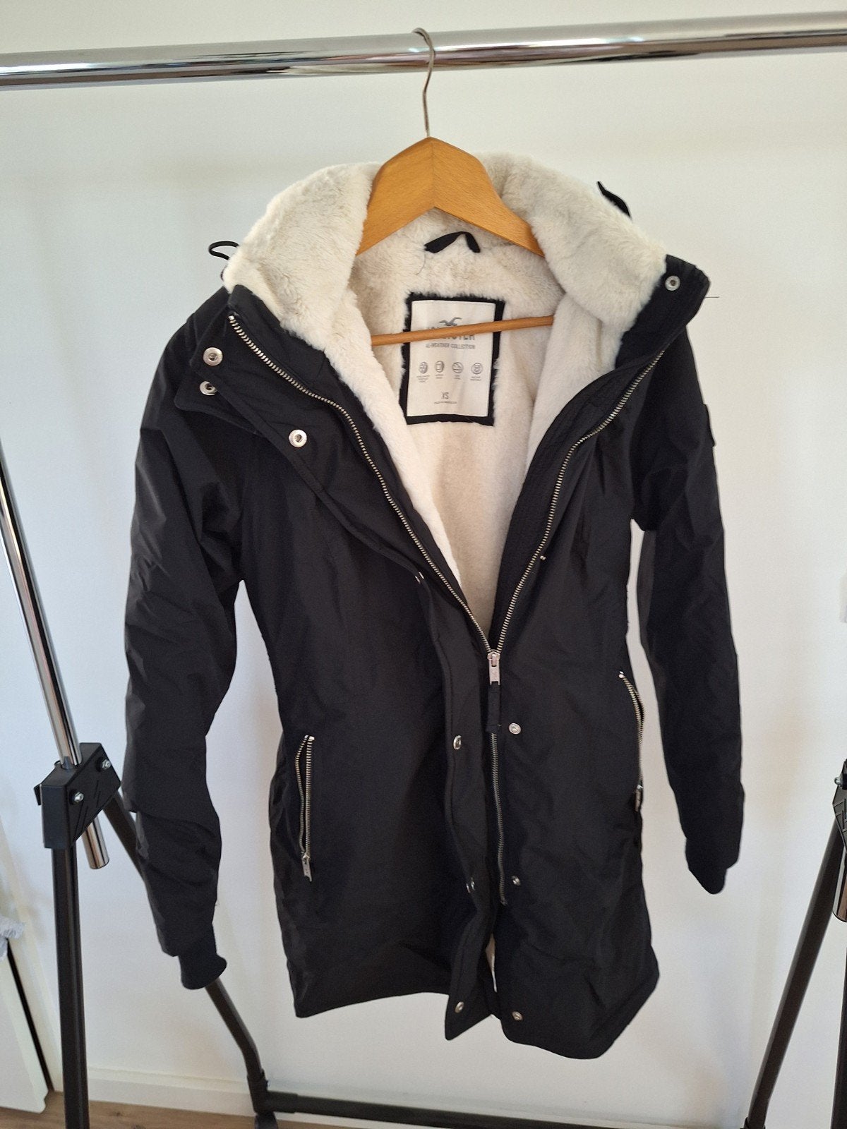 winterjas, Ophalen of Verzenden, Zo goed als nieuw, Maat 34 (XS) of kleiner, Zwart