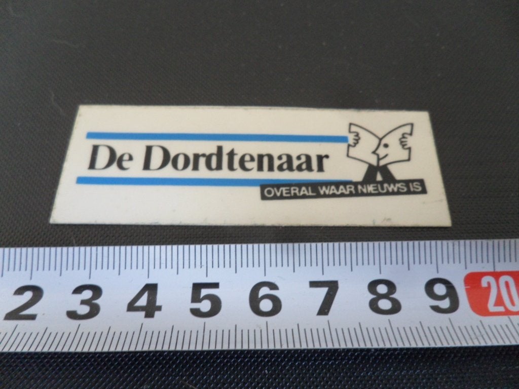 sticker de dordtenaar overal waar nieuws is (transparant)*, Verzamelen, Ophalen of Verzenden, Zo goed als nieuw