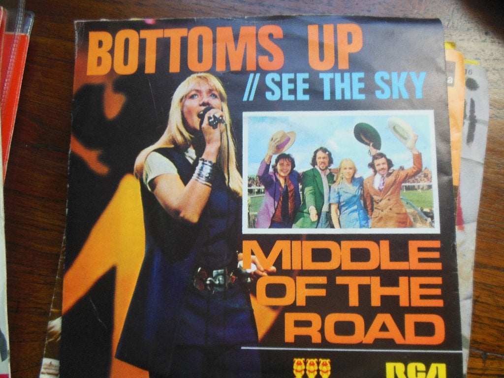 single middle of the road 45rpm jukebox bottoms up 7inch, Gebruikt, 7 inch, Ophalen of Verzenden, Pop