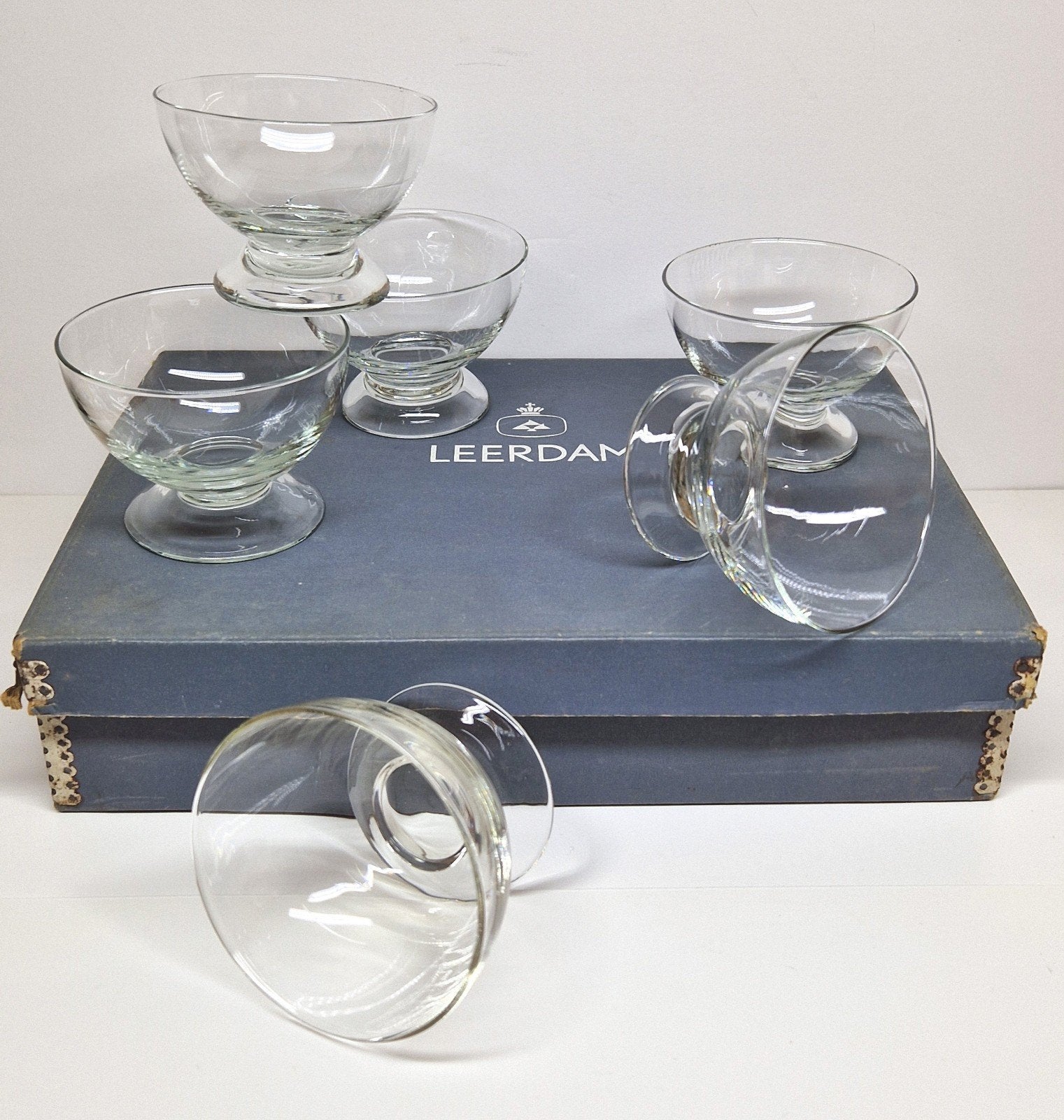 6 Fruitcoupes Glasfabriek Leerdam inclusief doos, 1950., Ophalen