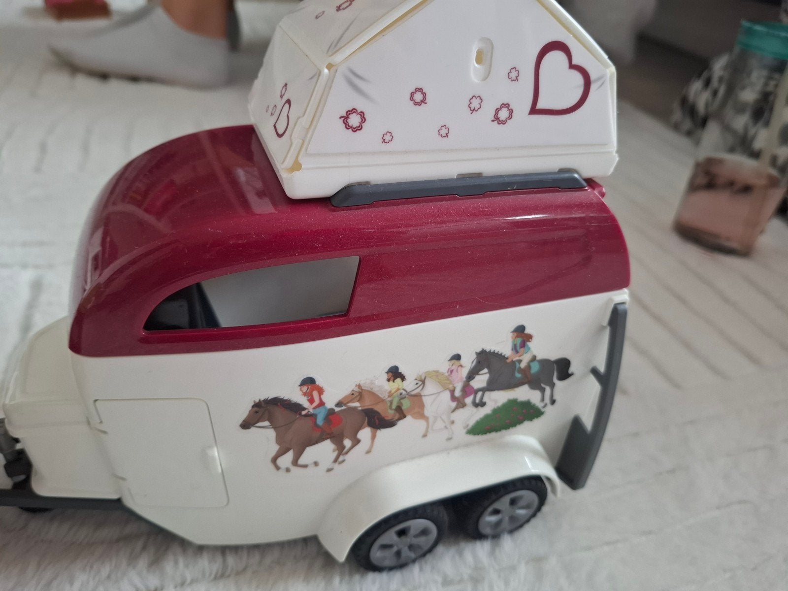 schleich auto en trailer plus daktentjes compleet, Verzamelen, Ophalen of Verzenden, Zo goed als nieuw