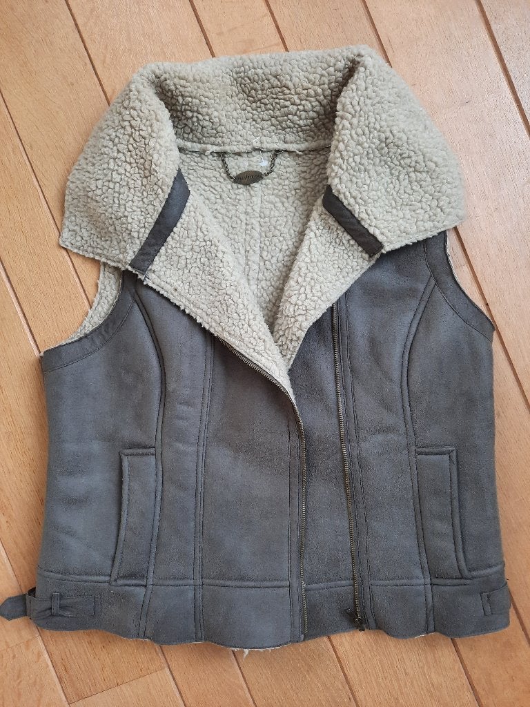 Casa Blanca bodywarmer gilet met teddy gevoerd maat L, Kleding | Dames, Bodywarmers, Maat 38/40 (M), Beige, Ophalen of Verzenden