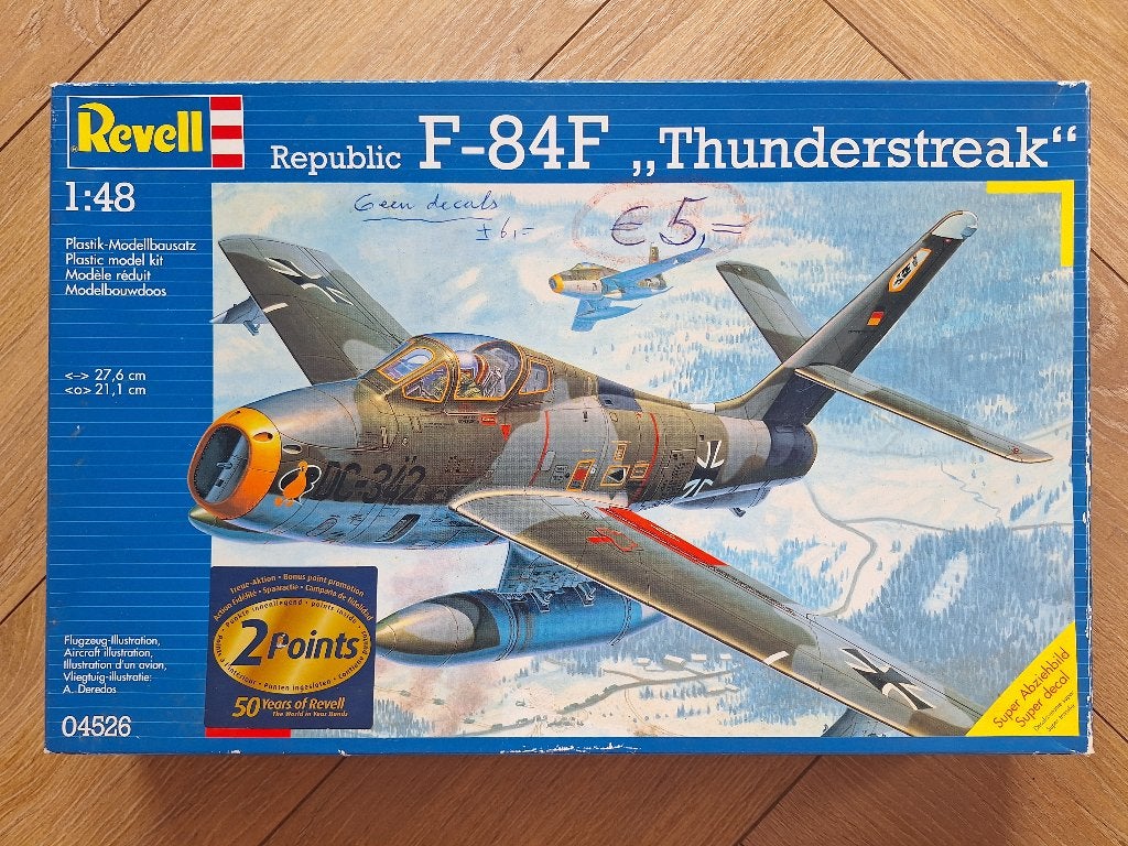 1:48 / 1/48 Revell Republic F-84F “Thunderstreak”, Revell, Ophalen of Verzenden, Zo goed als nieuw, Groter dan 1:72