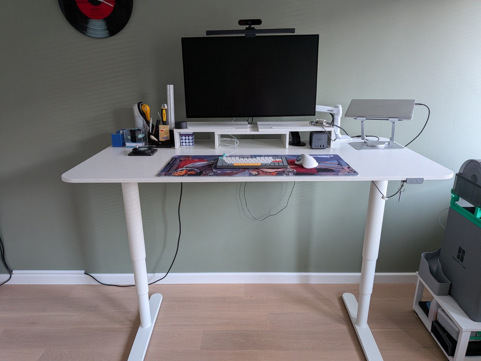 Ikea Bekant Zit-sta Bureau 160x80cm wit - Hoogte Verstelbaar, Huis en Inrichting, Ophalen, Zit-sta bureau, 160 cm, Scandinavisch