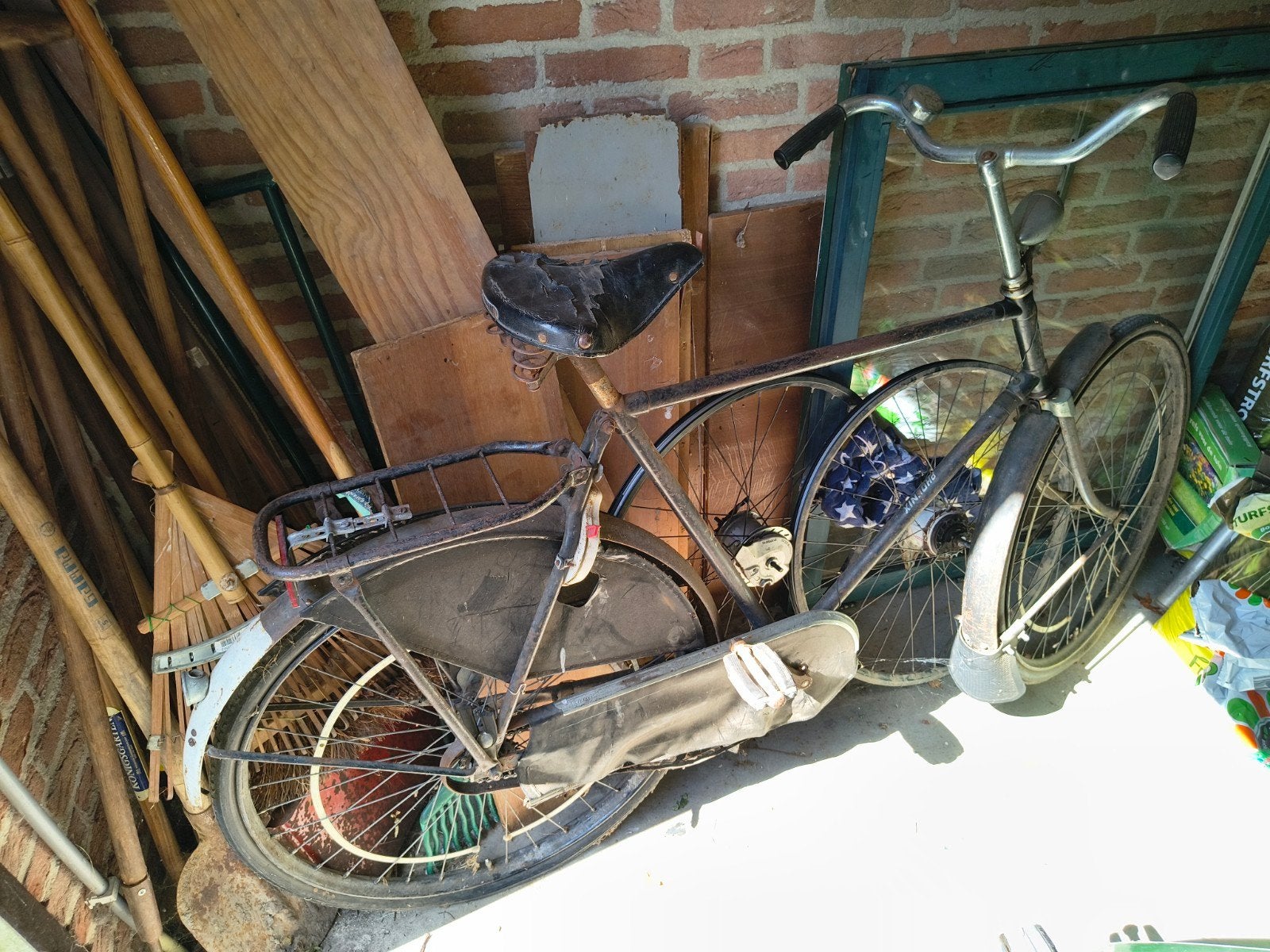 antieke herenfiets h61 van het merk Phoenix, Fietsen en Brommers, Terugtraprem, Gebruikt, 61 tot 65 cm, Ophalen
