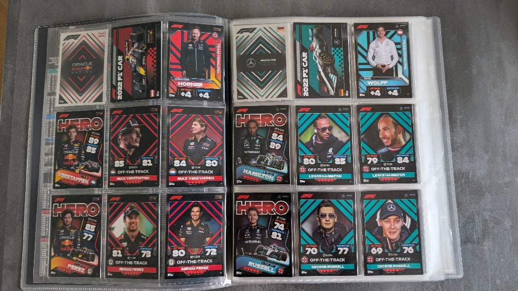 Topps Turbo Attax F1 2022 bijna compleet 360/361 map, Ophalen of Verzenden, Zo goed als nieuw, Meerdere plaatjes