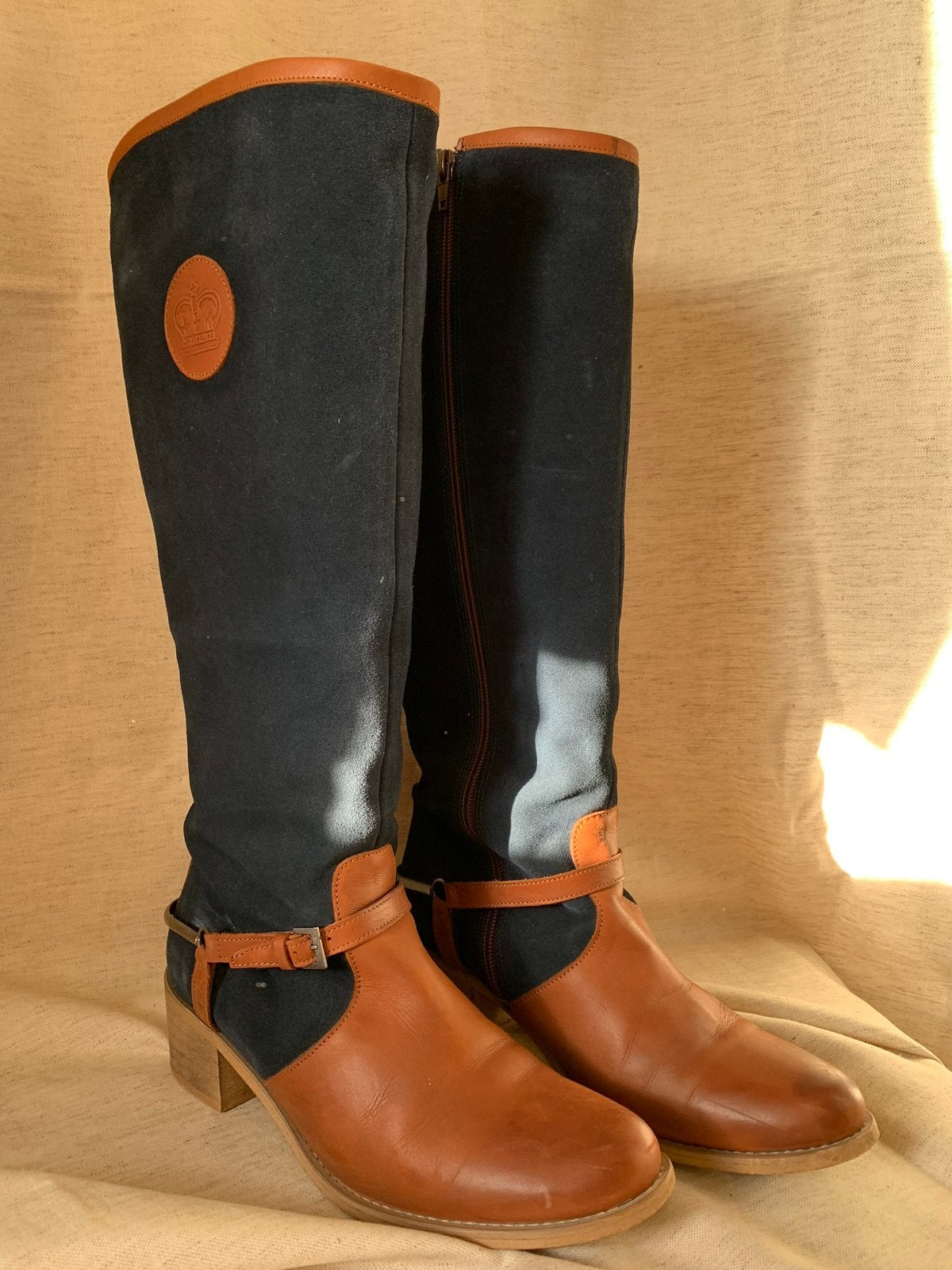 Head over Heels laarzen, 40, schachtwijdte 46 cm., Hoge laarzen, Blauw, Ophalen of Verzenden, Zo goed als nieuw