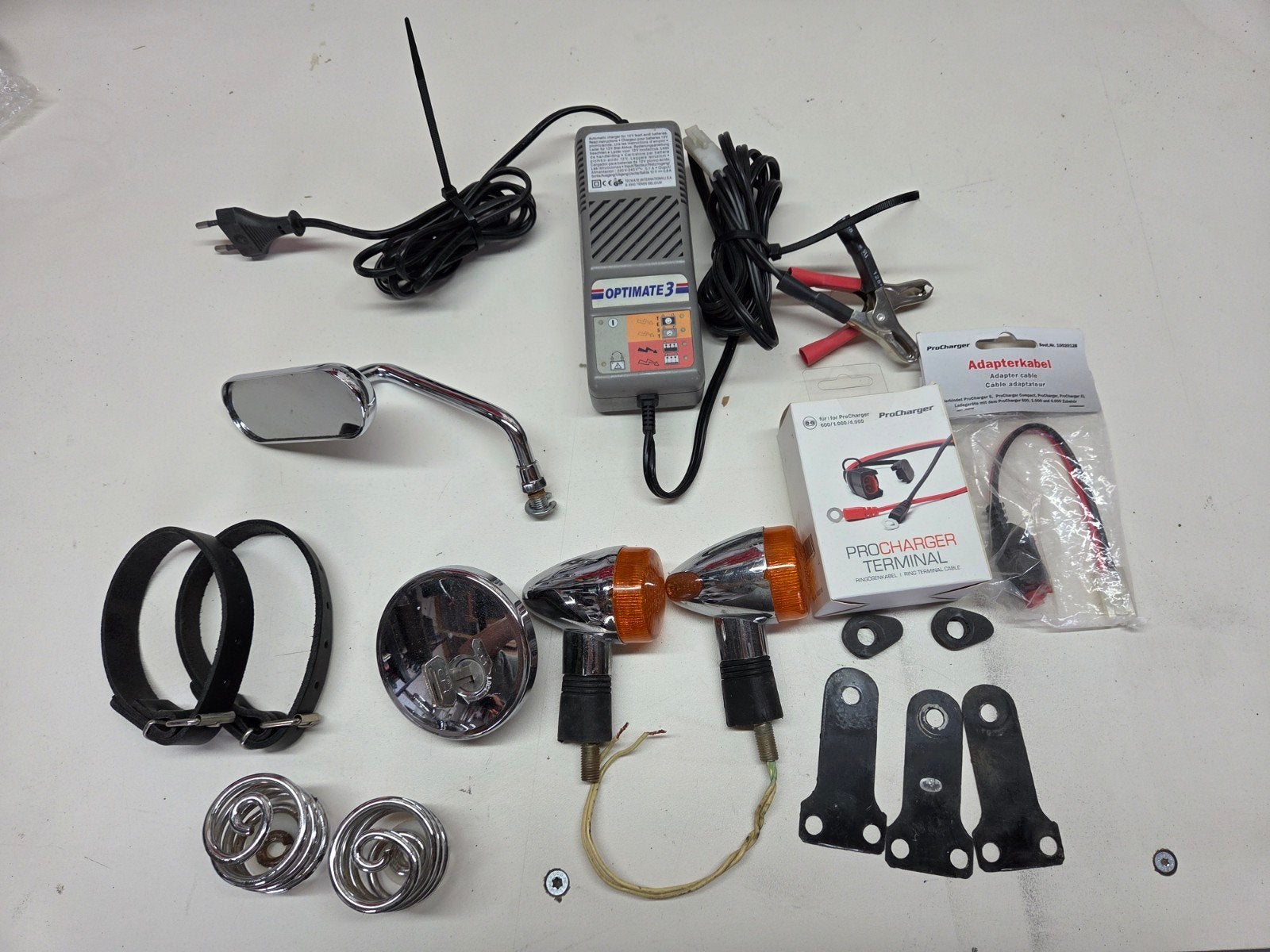 OptiMate 3 acculader, chroom & div. accessoires, Ophalen of Verzenden