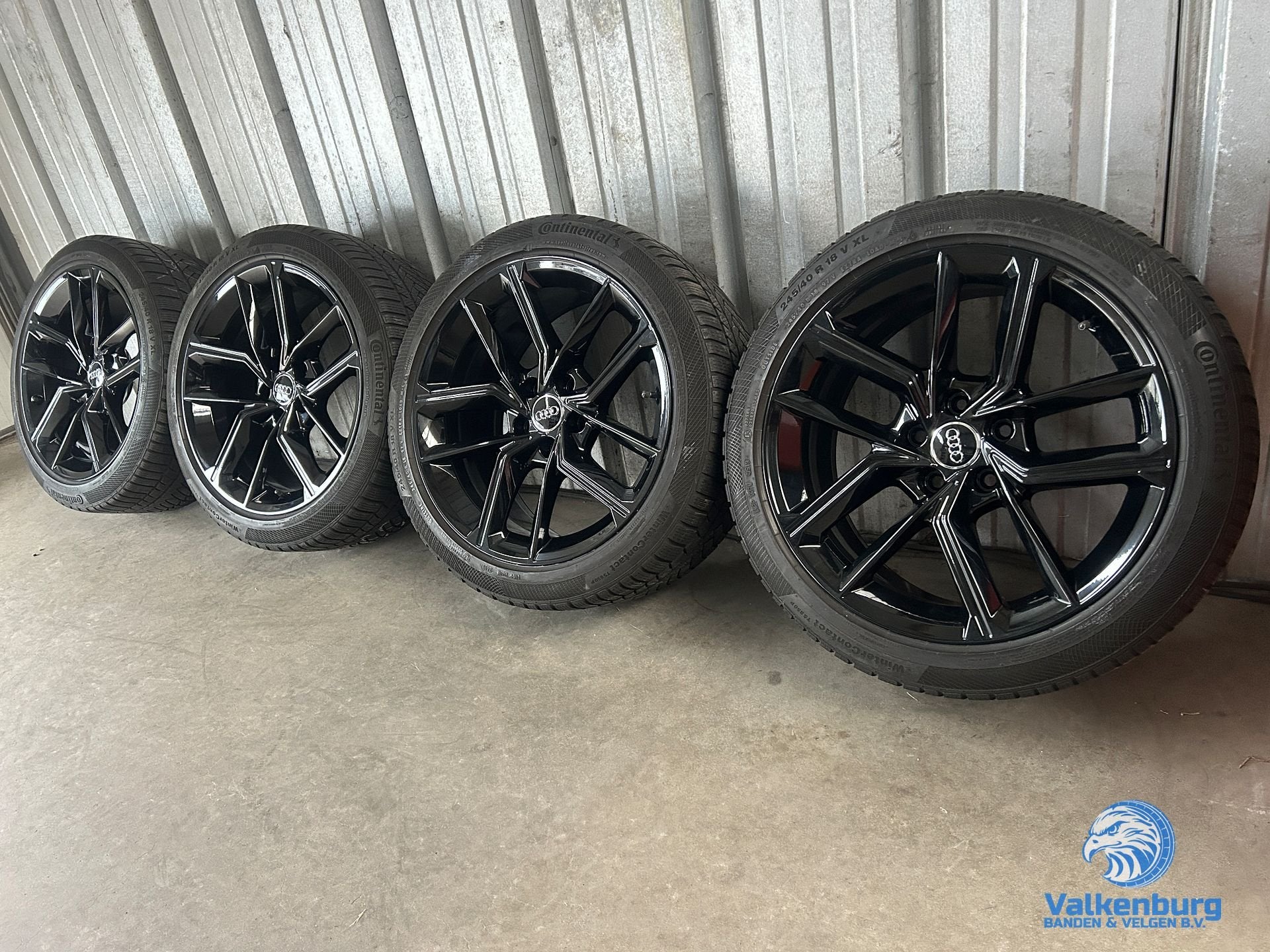6-7mm! Originele Audi A5 B9 8W 18 inch zwarte velgen 5x112 w
