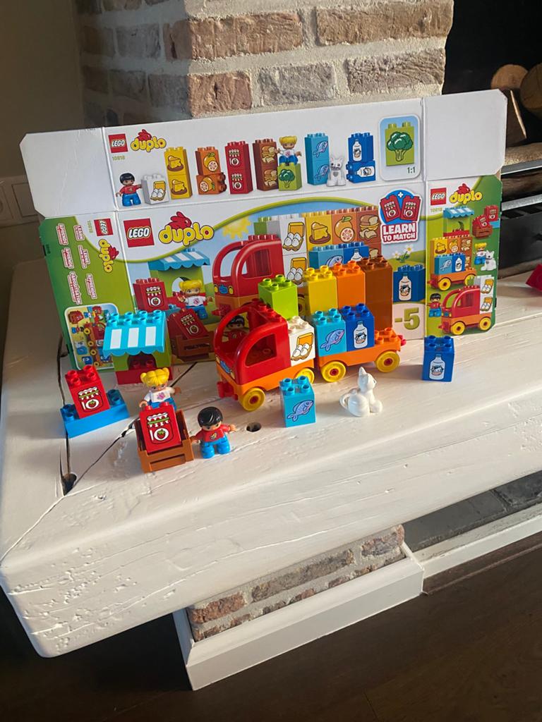 LEGO Duplo Mijn Eerste Vrachtwagen met Cijfers 10818, Overige thema's, Ophalen of Verzenden, Zo goed als nieuw, Compleet