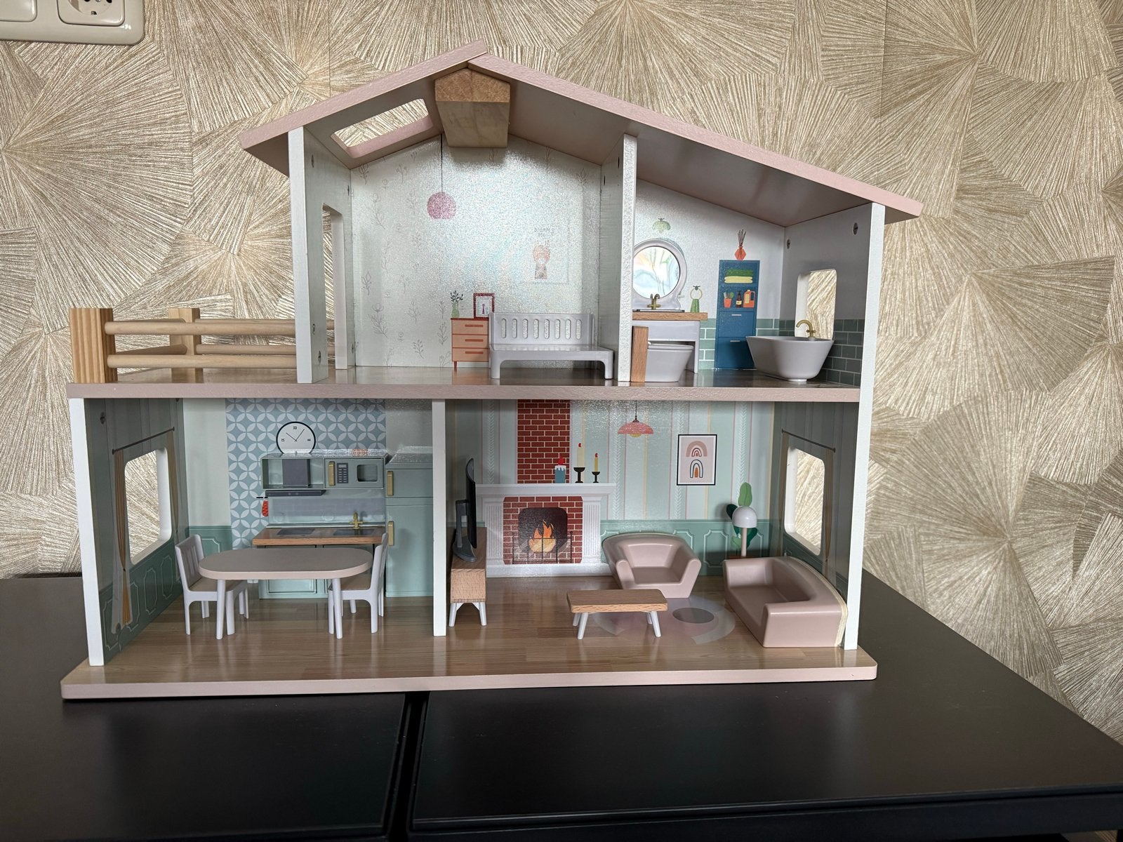 Poppenhuis met meubels - Zo goed als nieuw, Ophalen, Zo goed als nieuw, Poppenhuis