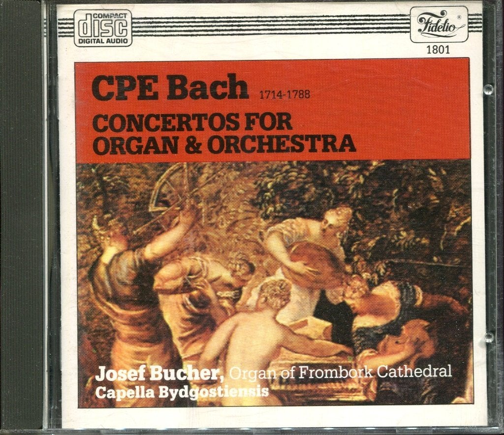 CPE Bach Concertos for Organ & Orchestra Josef Bucher, organ, Overige typen, Ophalen of Verzenden, Zo goed als nieuw, Barok