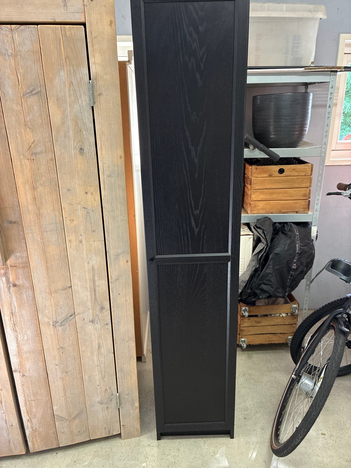 IKEA Billy kast zwart met deuren, Ophalen, Minder dan 50 cm, 200 cm of meer, Zo goed als nieuw