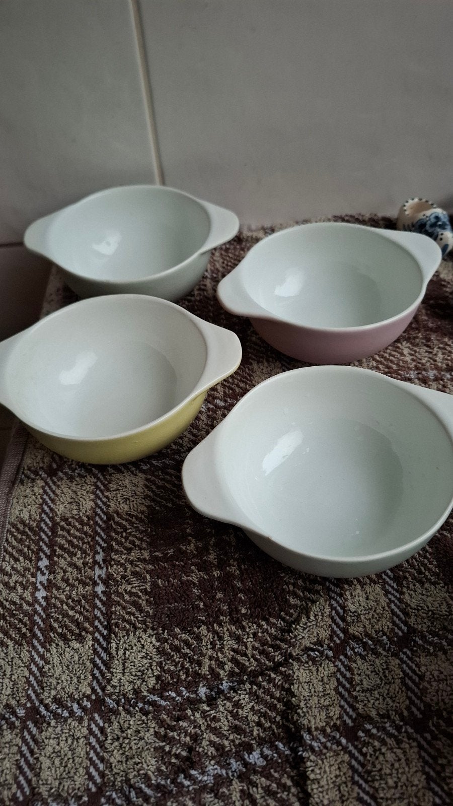 4 soepkommen goedewaagen gouda plateel brocant, Ophalen of Verzenden