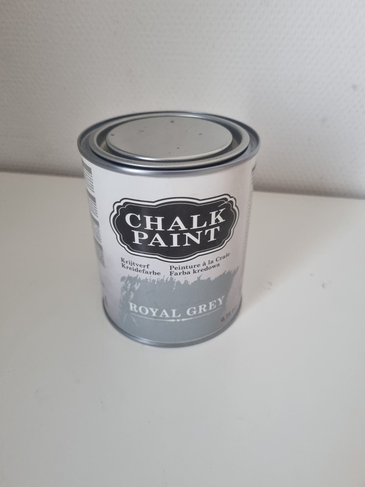 Chalk Paint Royal Grey - Krijtverf 0.75L, Nieuw, Ophalen of Verzenden, Verf, Grijs
