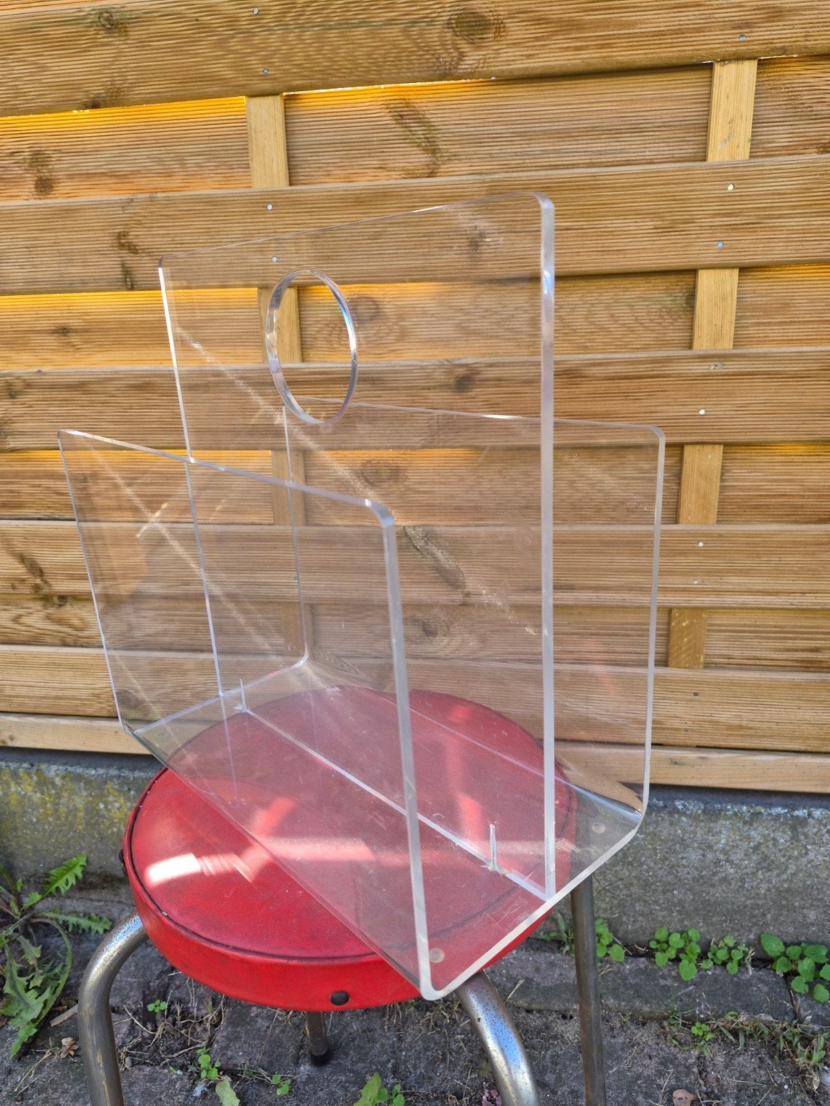 Vintage tijdschriften houder. Plexiglas. Space-age stijl., Ophalen of Verzenden